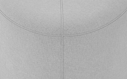 Light Grey Linen Style Fabric | Moore Small Ottoman in Linen