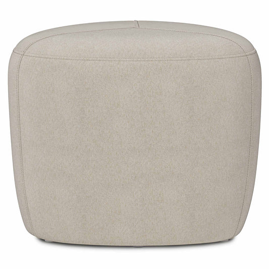 Natural Linen Style Fabric | Moore Small Ottoman in Linen