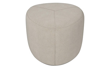 Natural Linen Style Fabric | Moore Small Ottoman in Linen