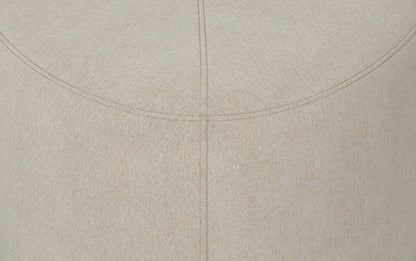 Natural Linen Style Fabric | Moore Small Ottoman in Linen