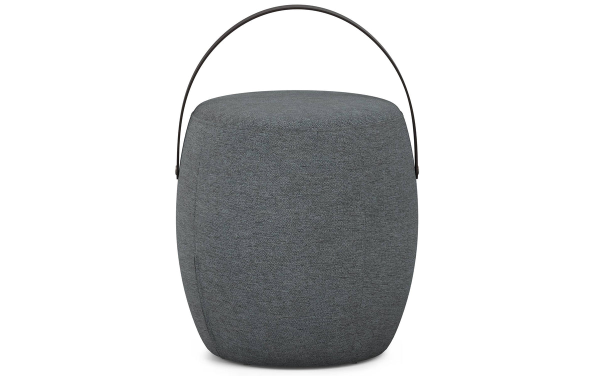 Grey Linen Style Fabric | Ramsay Footstool