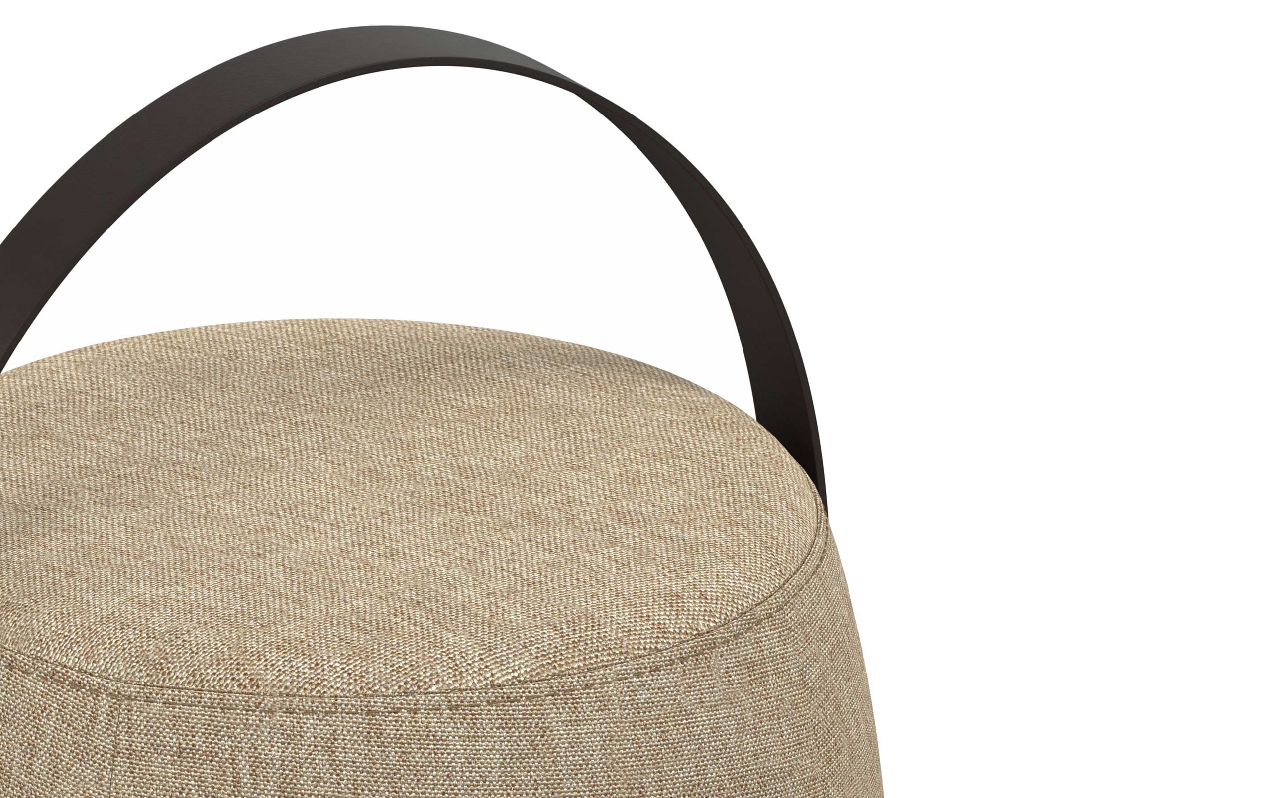 Taupe Linen Style Fabric | Ramsay Footstool
