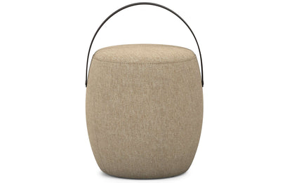 Taupe Linen Style Fabric | Ramsay Footstool