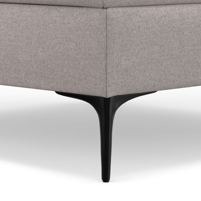Cloud Grey Linen Style Fabric | Rebecca Coffee Table Storage Ottoman with Lift Up Lid in Linen