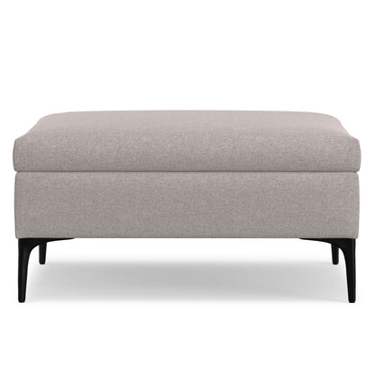 Cloud Grey Linen Style Fabric | Rebecca Coffee Table Storage Ottoman with Lift Up Lid in Linen