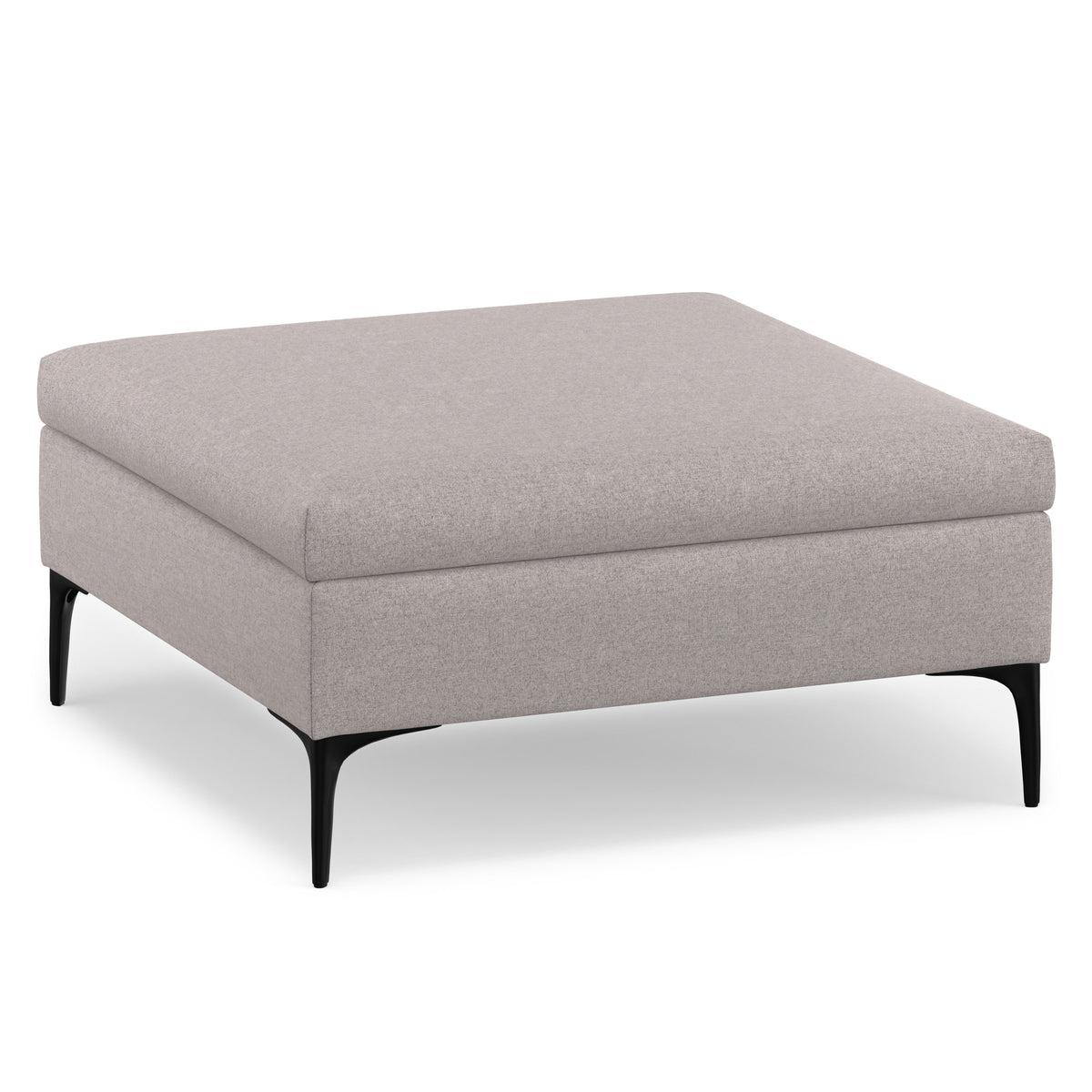 Cloud Grey Linen Style Fabric | Rebecca Coffee Table Storage Ottoman with Lift Up Lid in Linen