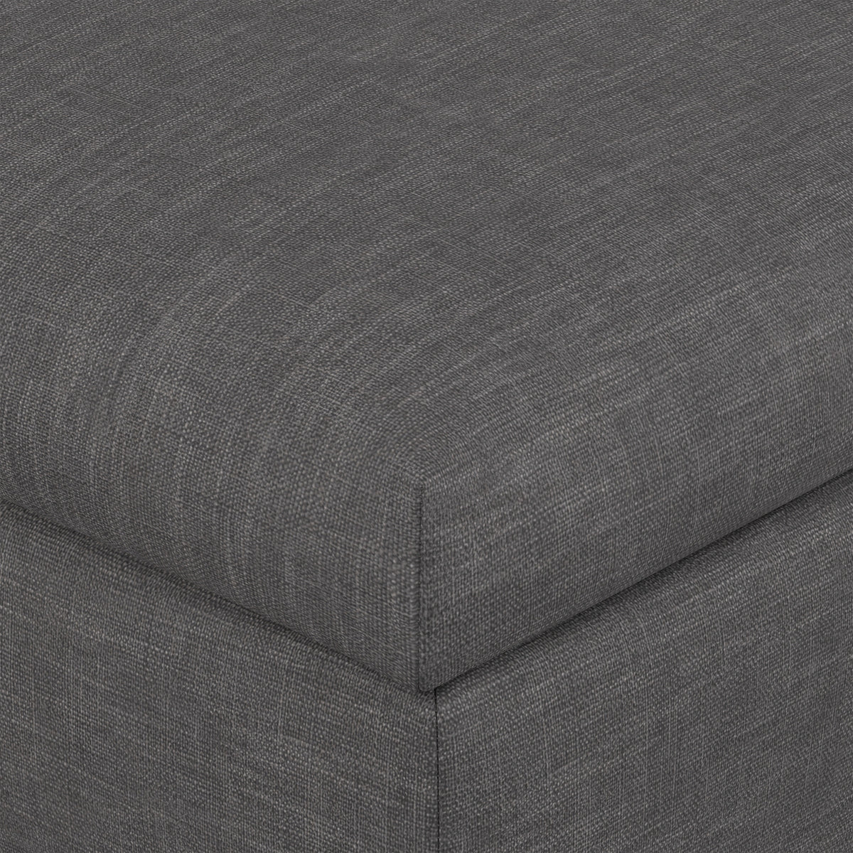 Slate Grey Linen Style Fabric | Rebecca Coffee Table Storage Ottoman with Lift Up Lid in Linen