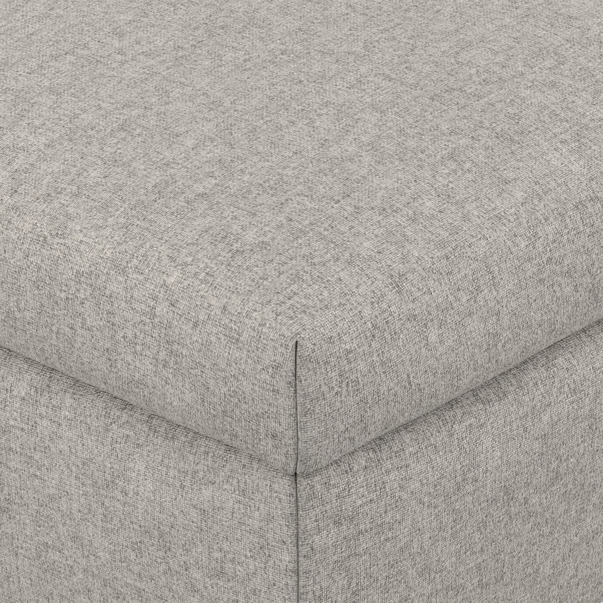 Cloud Grey Linen Style Fabric | Rebecca Large Coffee Table Storage Ottoman with Lift up Lid in Linen