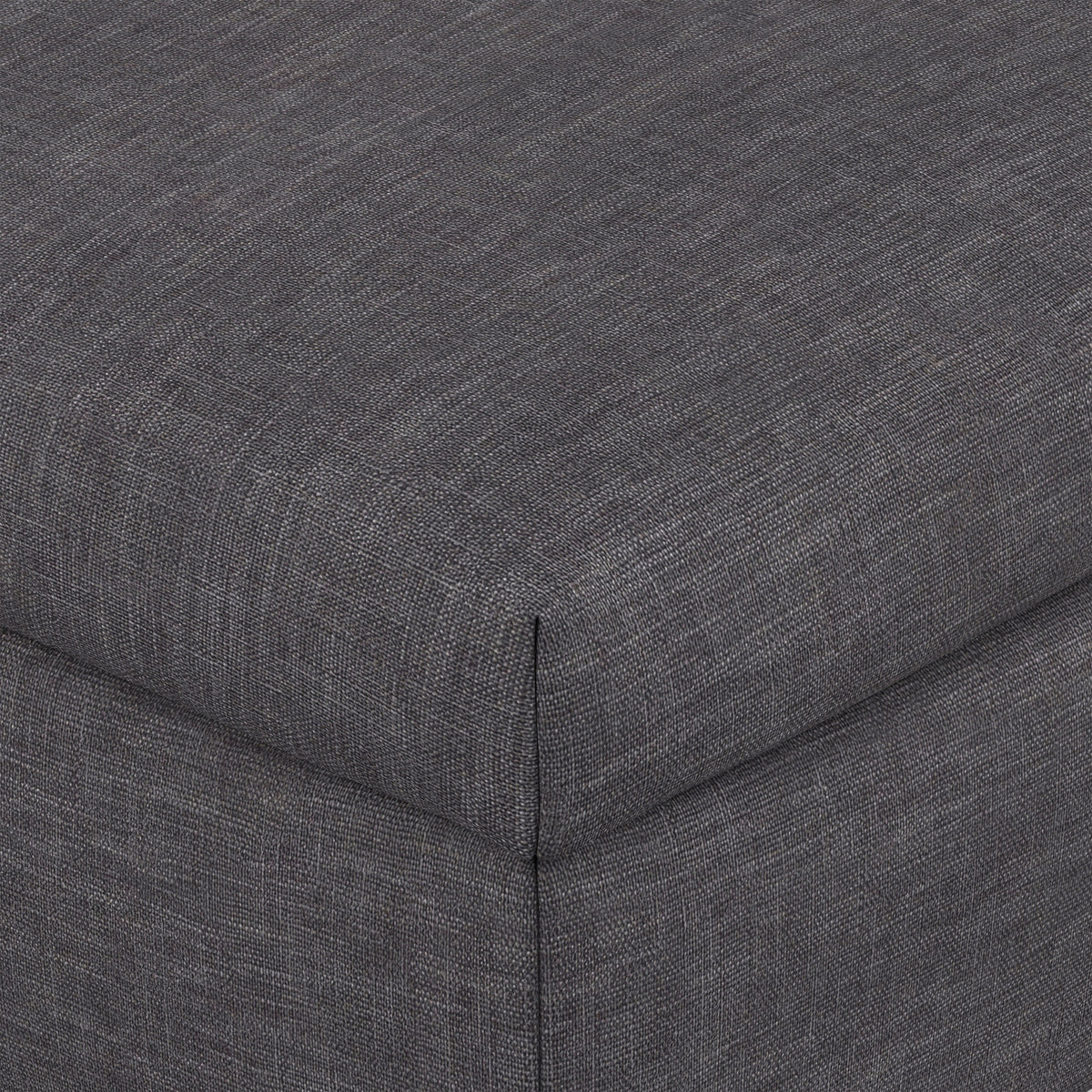 Slate Grey Linen Style Fabric | Rebecca Large Coffee Table Storage Ottoman with Lift up Lid in Linen