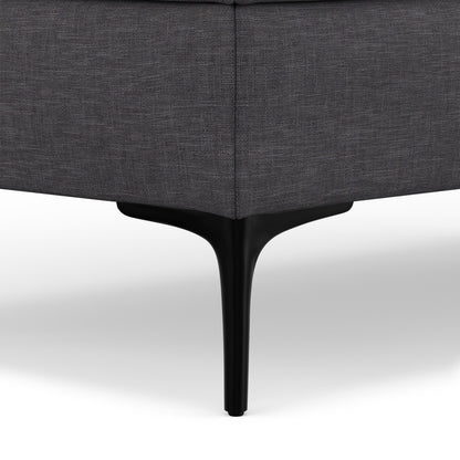Slate Grey Linen Style Fabric | Rebecca Large Coffee Table Storage Ottoman with Lift up Lid in Linen