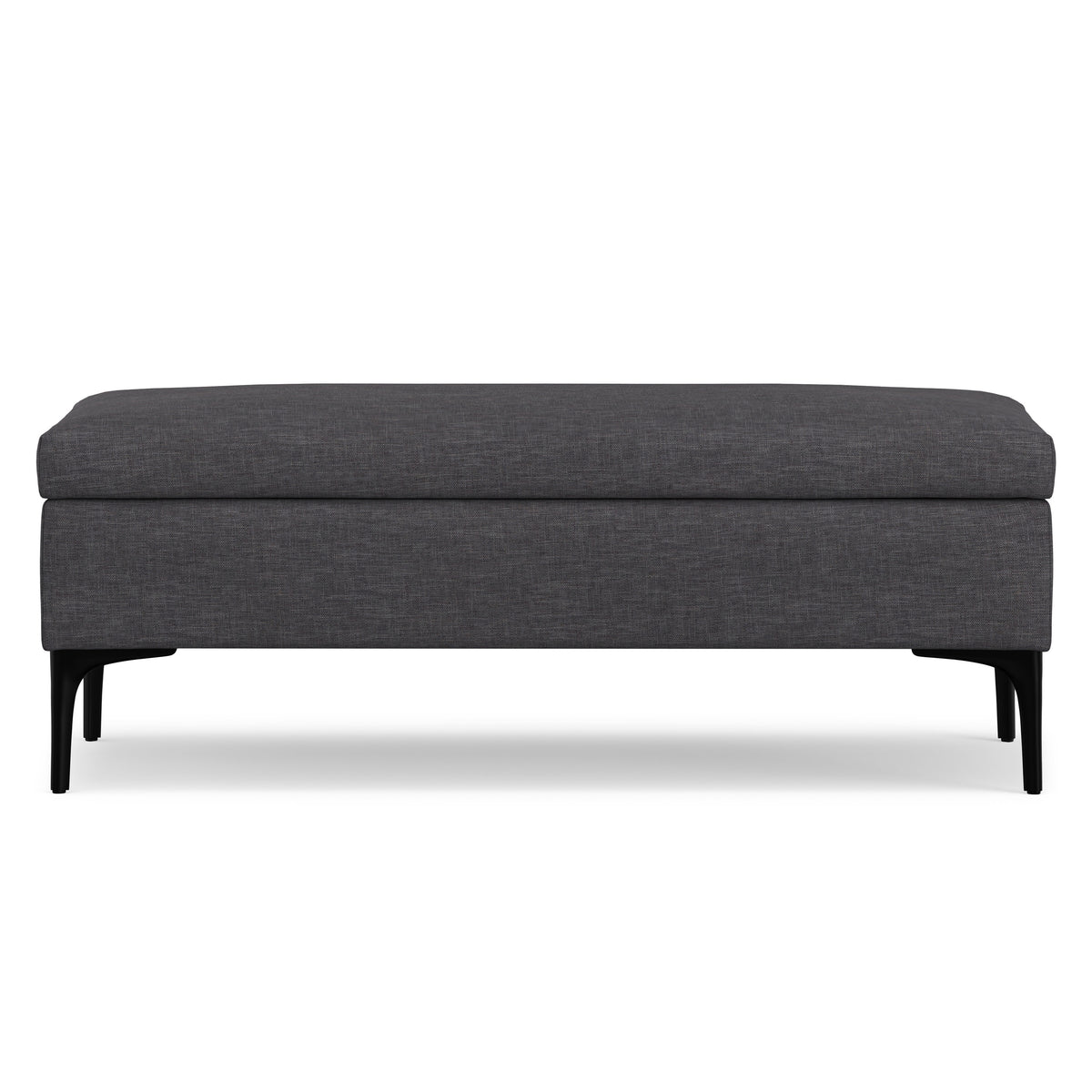 Slate Grey Linen Style Fabric | Rebecca Large Coffee Table Storage Ottoman with Lift up Lid in Linen