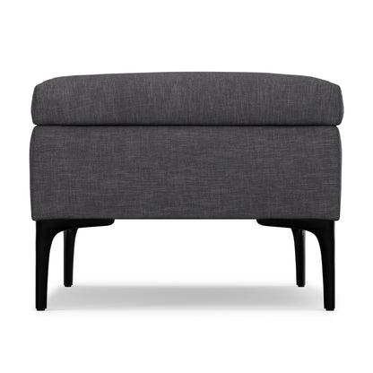 Slate Grey Linen Style Fabric | Rebecca Large Coffee Table Storage Ottoman with Lift up Lid in Linen