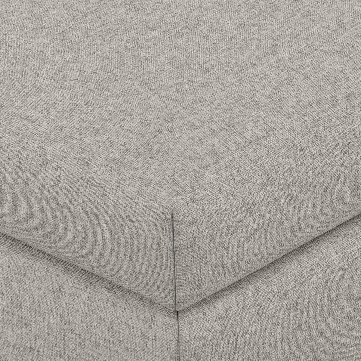 Cloud Grey Linen Style Fabric | Rebecca Rectangular Coffee Table Storage Ottoman with Lift Up Lid in Linen Style Fabric