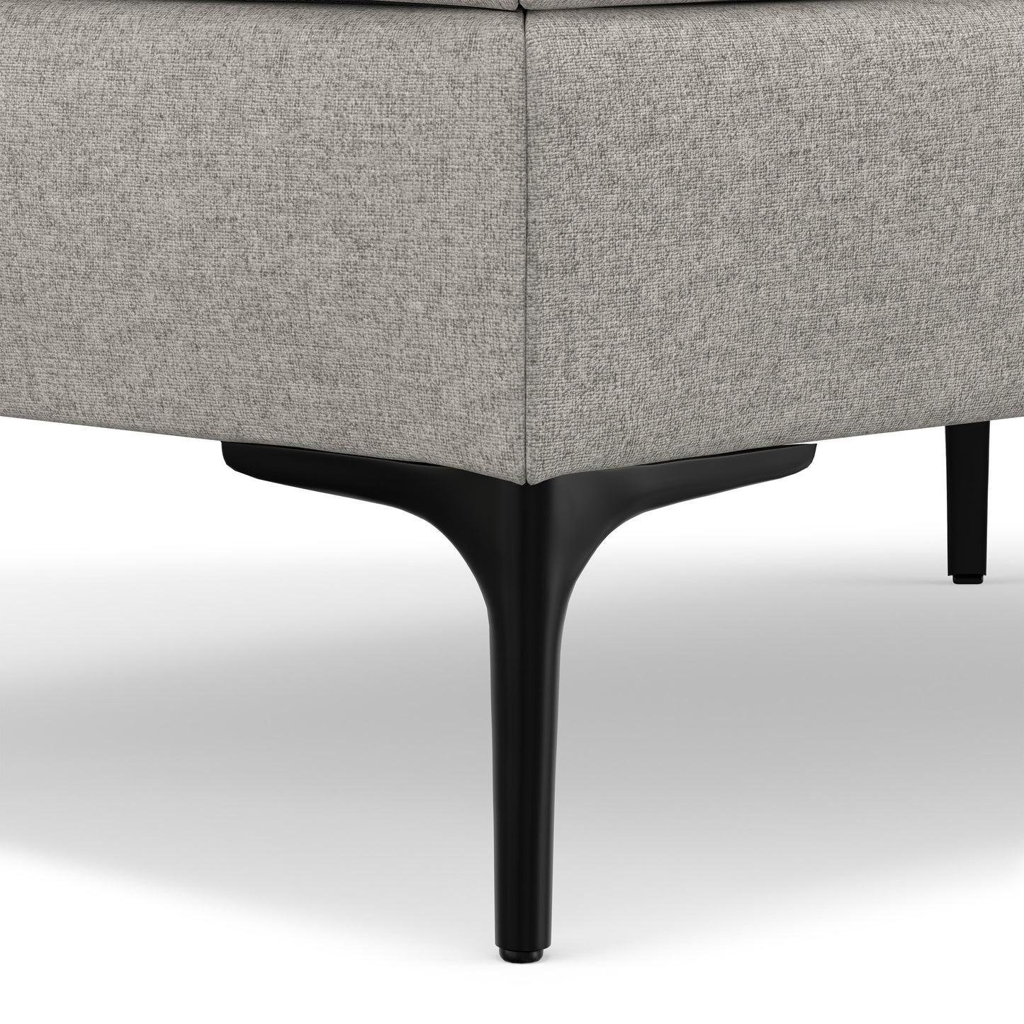 Cloud Grey Linen Style Fabric | Rebecca Rectangular Coffee Table Storage Ottoman with Lift Up Lid in Linen Style Fabric