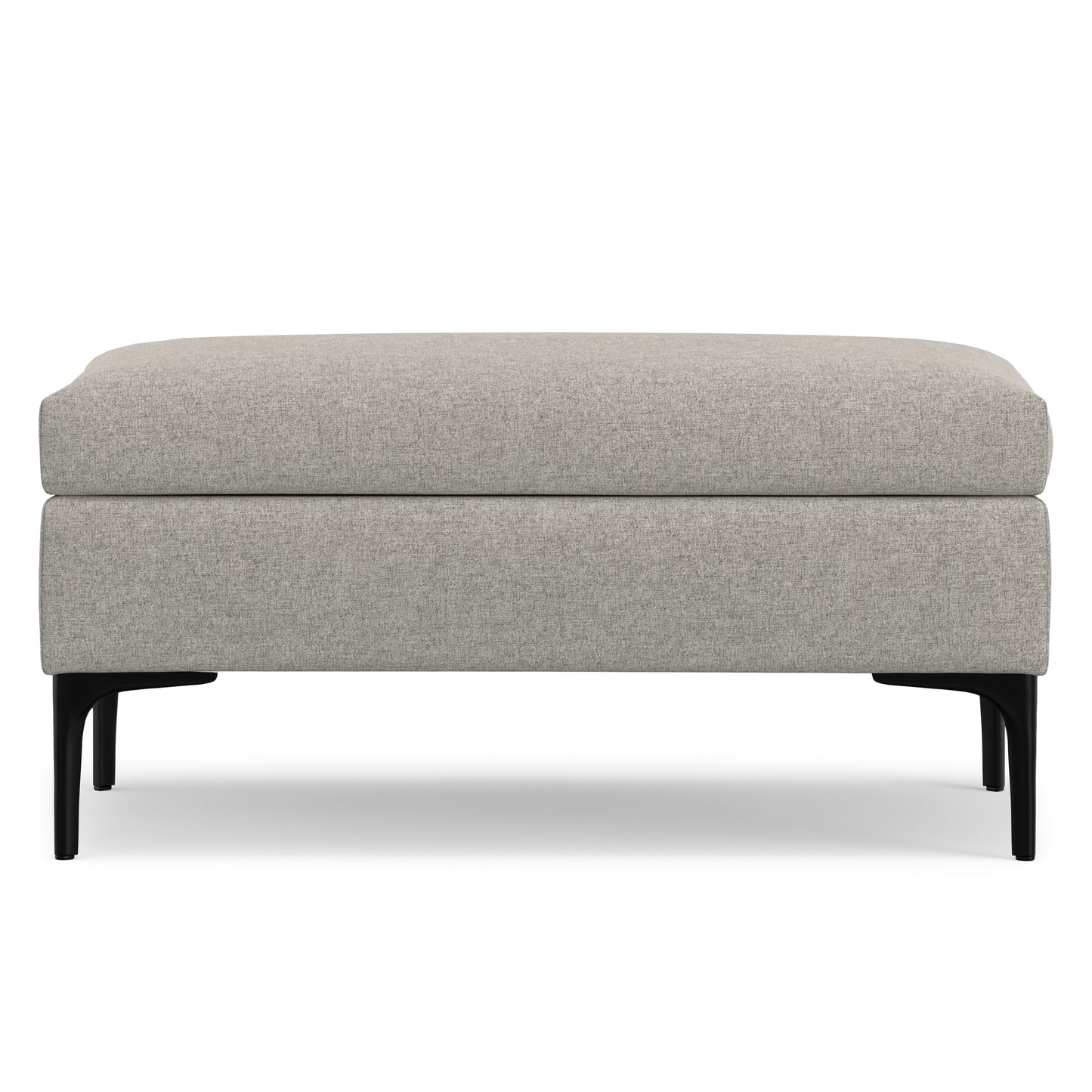 Cloud Grey Linen Style Fabric | Rebecca Rectangular Coffee Table Storage Ottoman with Lift Up Lid in Linen Style Fabric