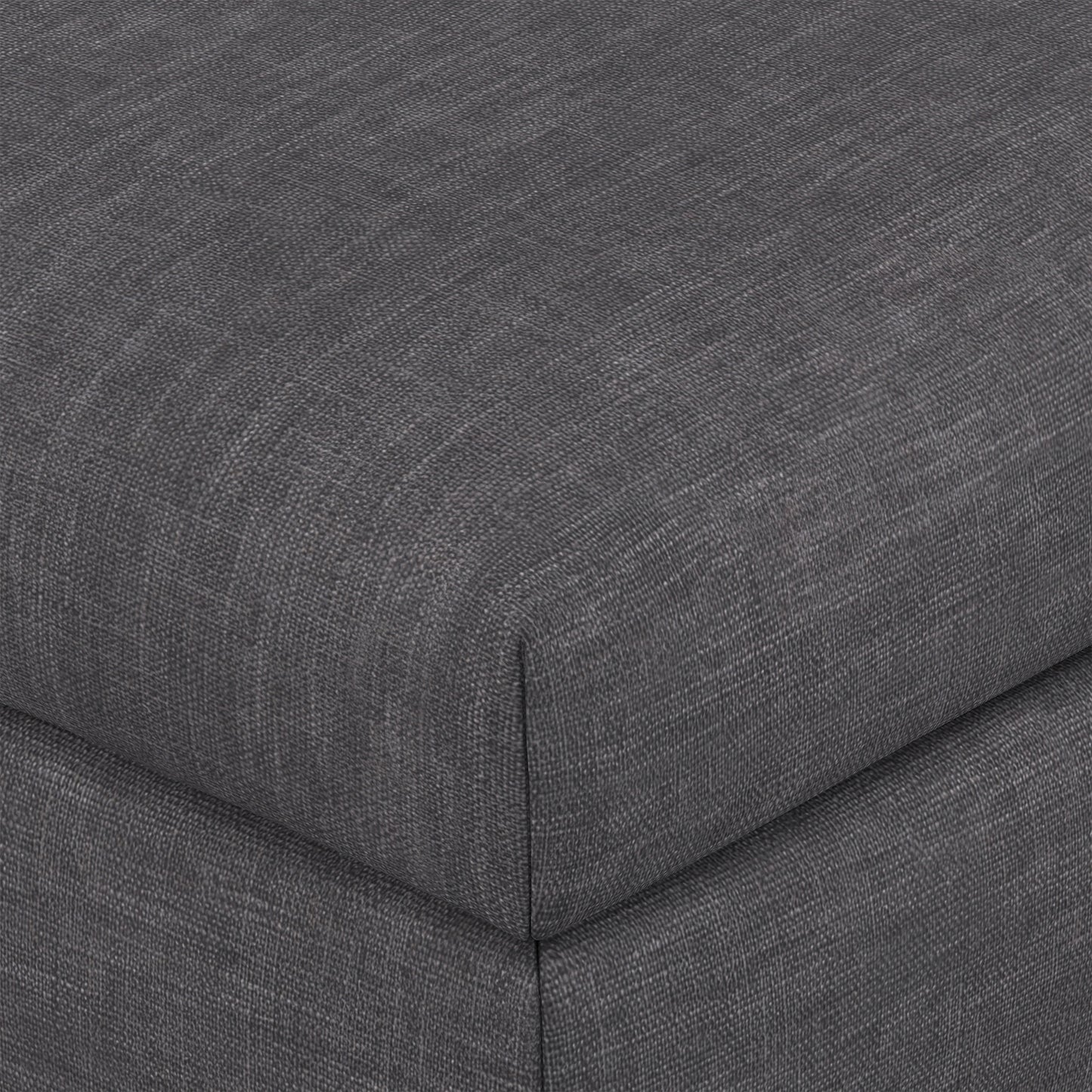 Slate Grey Linen Style Fabric | Rebecca Rectangular Coffee Table Storage Ottoman with Lift Up Lid in Linen Style Fabric