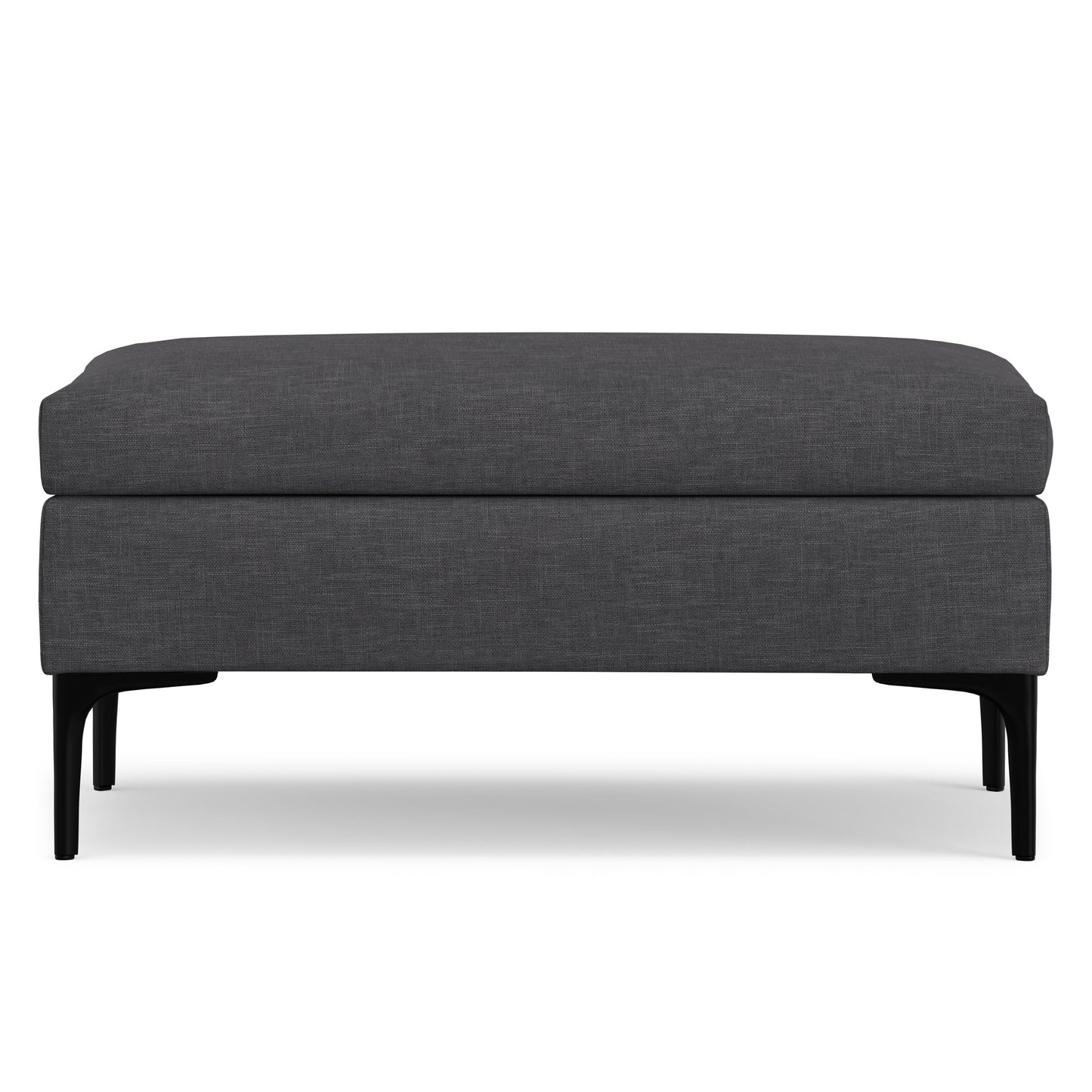 Slate Grey Linen Style Fabric | Rebecca Rectangular Coffee Table Storage Ottoman with Lift Up Lid in Linen Style Fabric