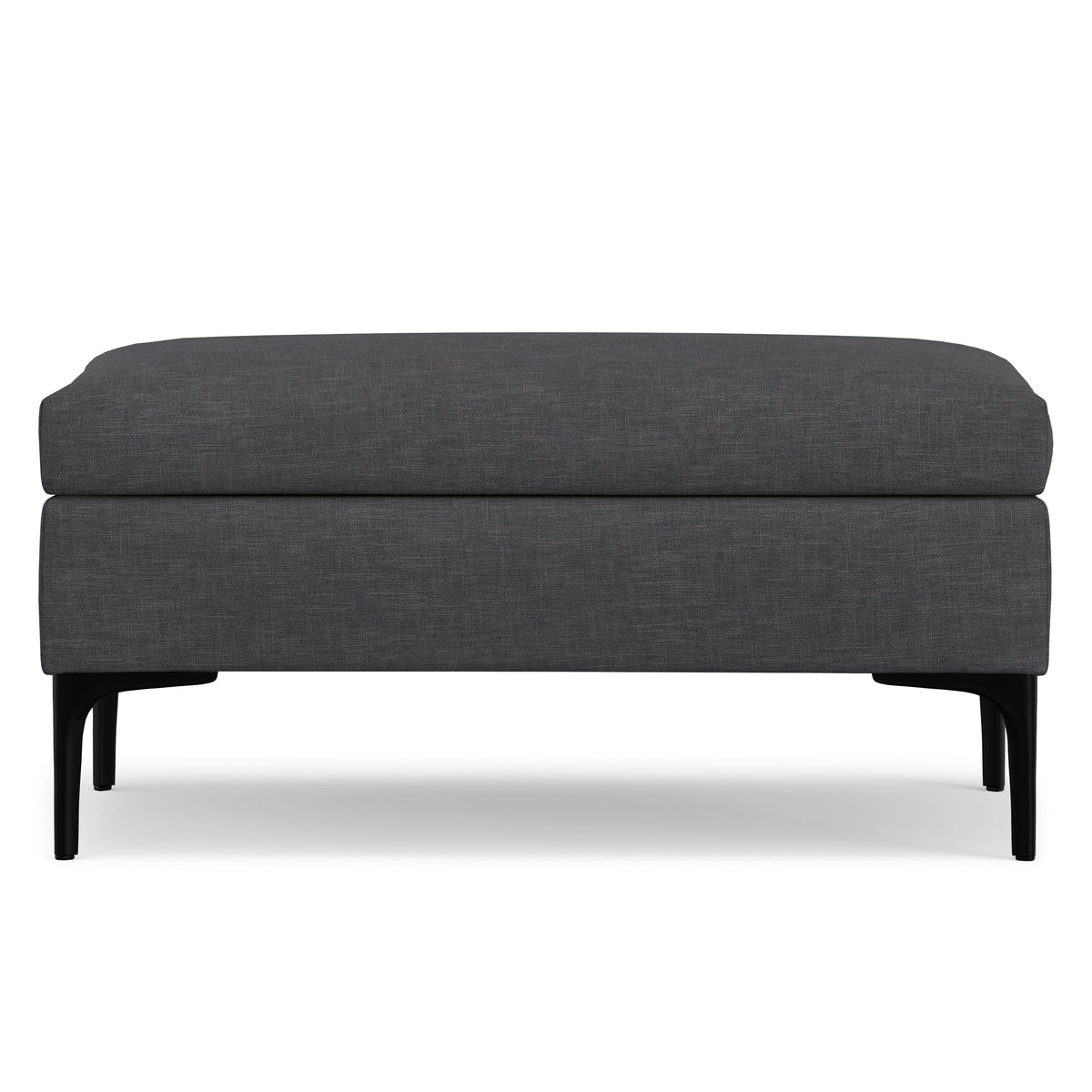 Slate Grey Linen Style Fabric | Rebecca Rectangular Coffee Table Storage Ottoman with Lift Up Lid in Linen Style Fabric