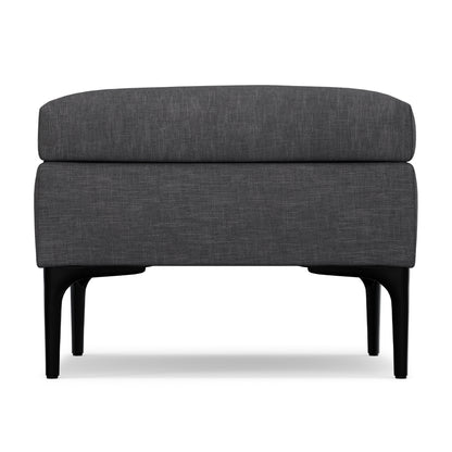 Slate Grey Linen Style Fabric | Rebecca Rectangular Coffee Table Storage Ottoman with Lift Up Lid in Linen Style Fabric
