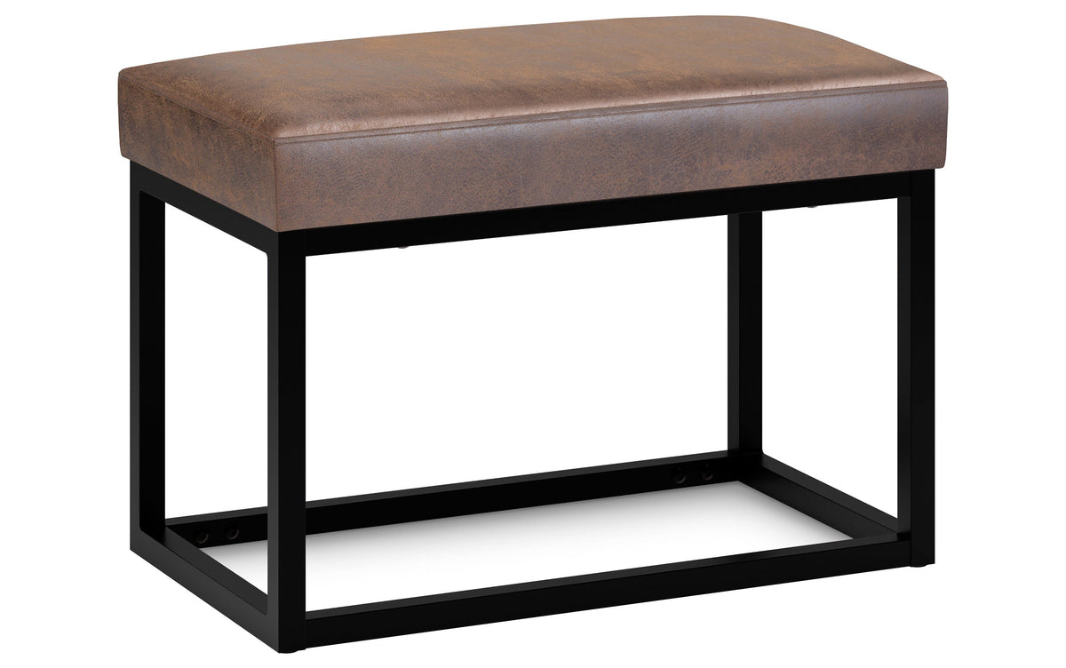 Distressed Saddle Brown | Reynolds Small Bench