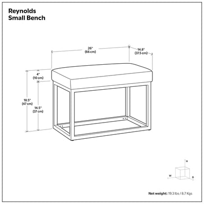 Distressed Chestnut Brown | Reynolds Small Bench