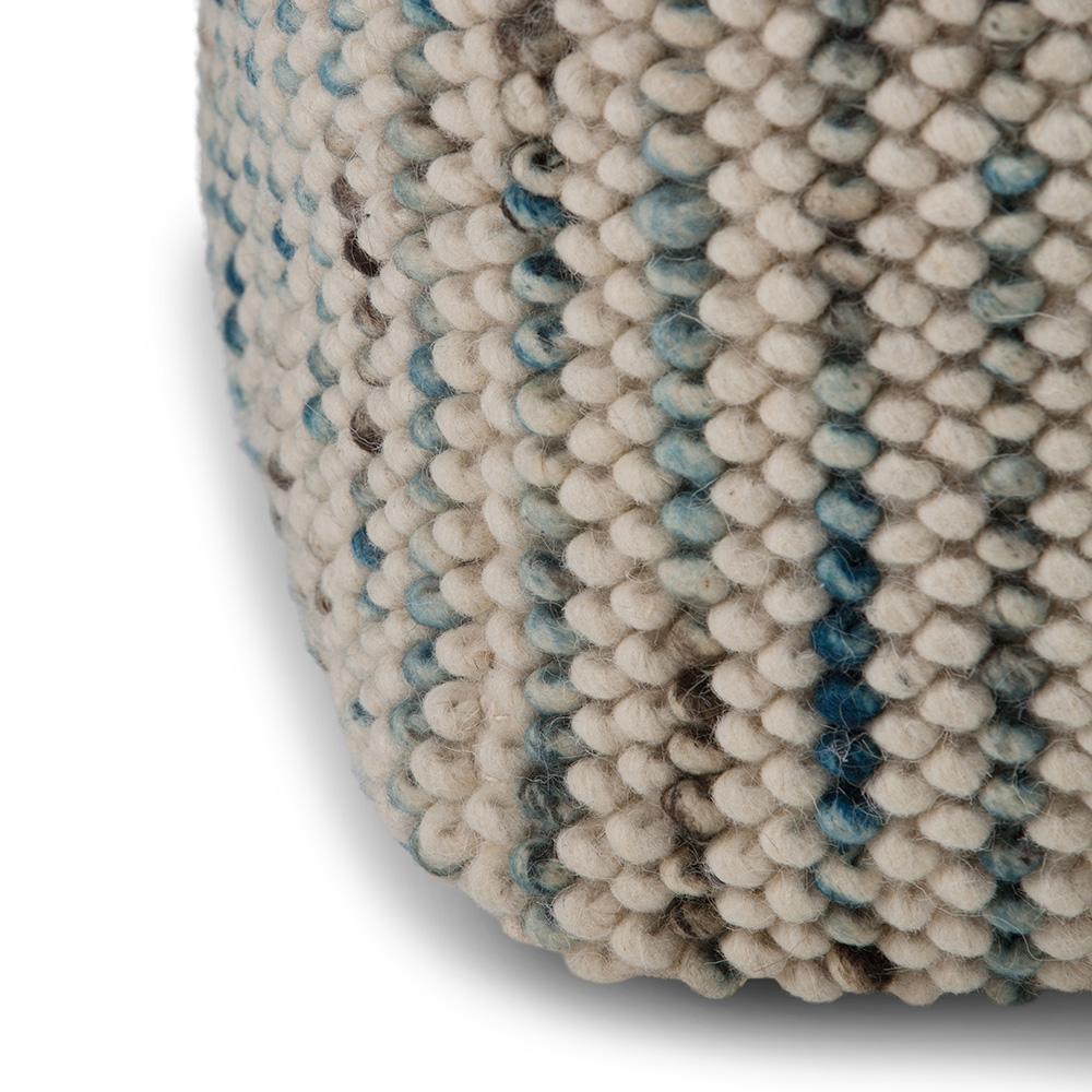 Multi Beige | Zoey Woven Cube Pouf