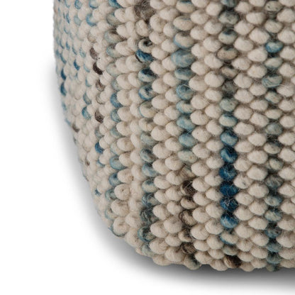 Multi Beige | Zoey Woven Cube Pouf