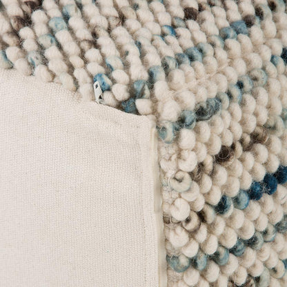 Multi Beige | Zoey Woven Cube Pouf