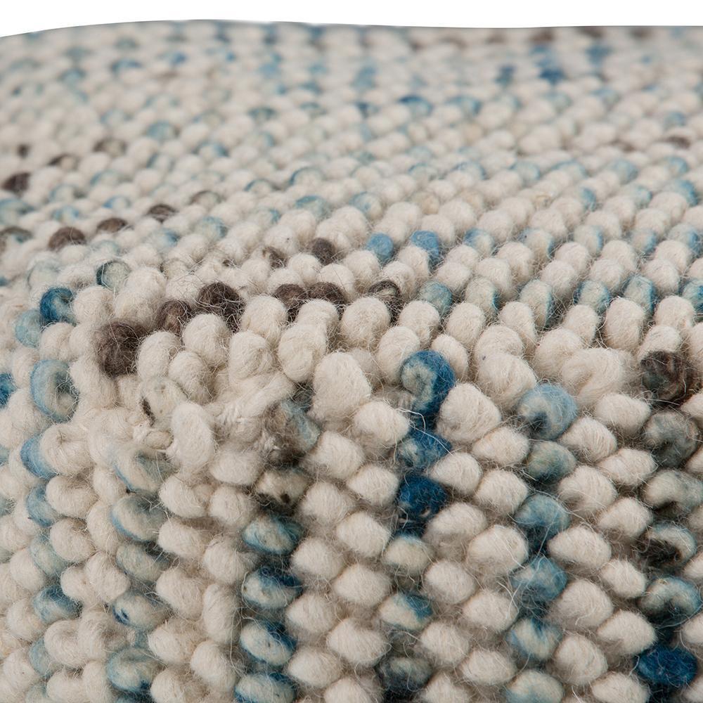 Multi Beige | Zoey Woven Cube Pouf