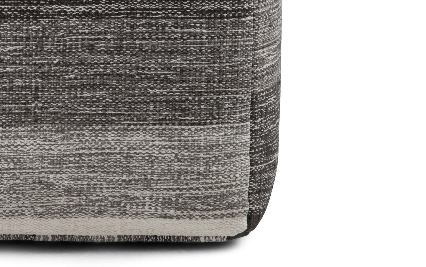 Black/Grey | Naya Patterned Cube Pouf
