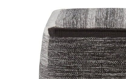 Black/Grey | Naya Patterned Cube Pouf