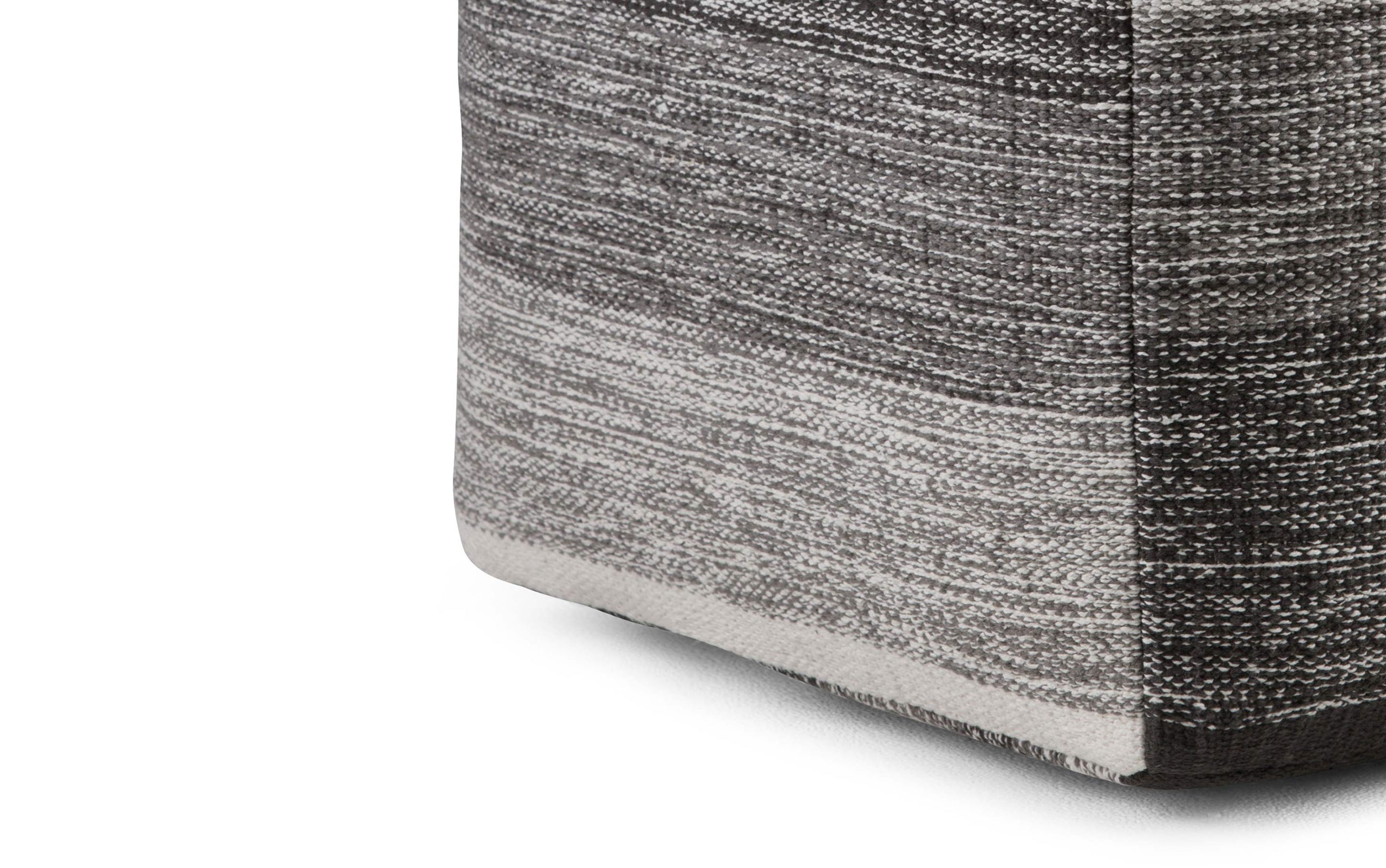 Black/Grey | Naya Patterned Cube Pouf