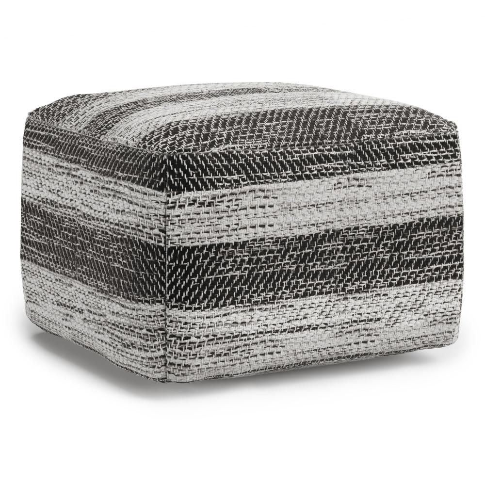 Grey/Natural | Clay Square Pouf
