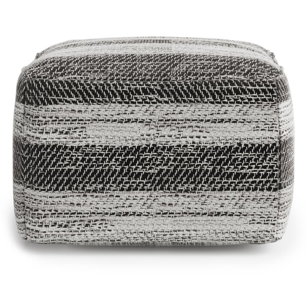 Grey/Natural | Clay Square Pouf