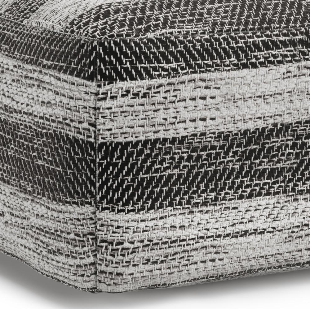 Grey/Natural | Clay Square Pouf