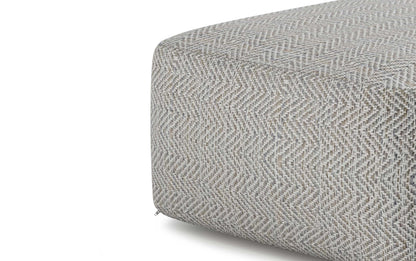Grey | Nate Patterned Square Pouf