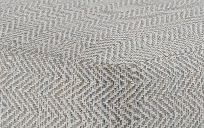 Grey | Nate Patterned Square Pouf