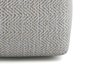 Grey | Nate Patterned Square Pouf