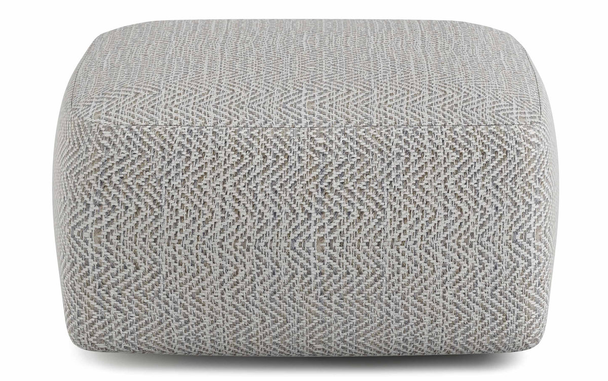 Grey | Nate Patterned Square Pouf