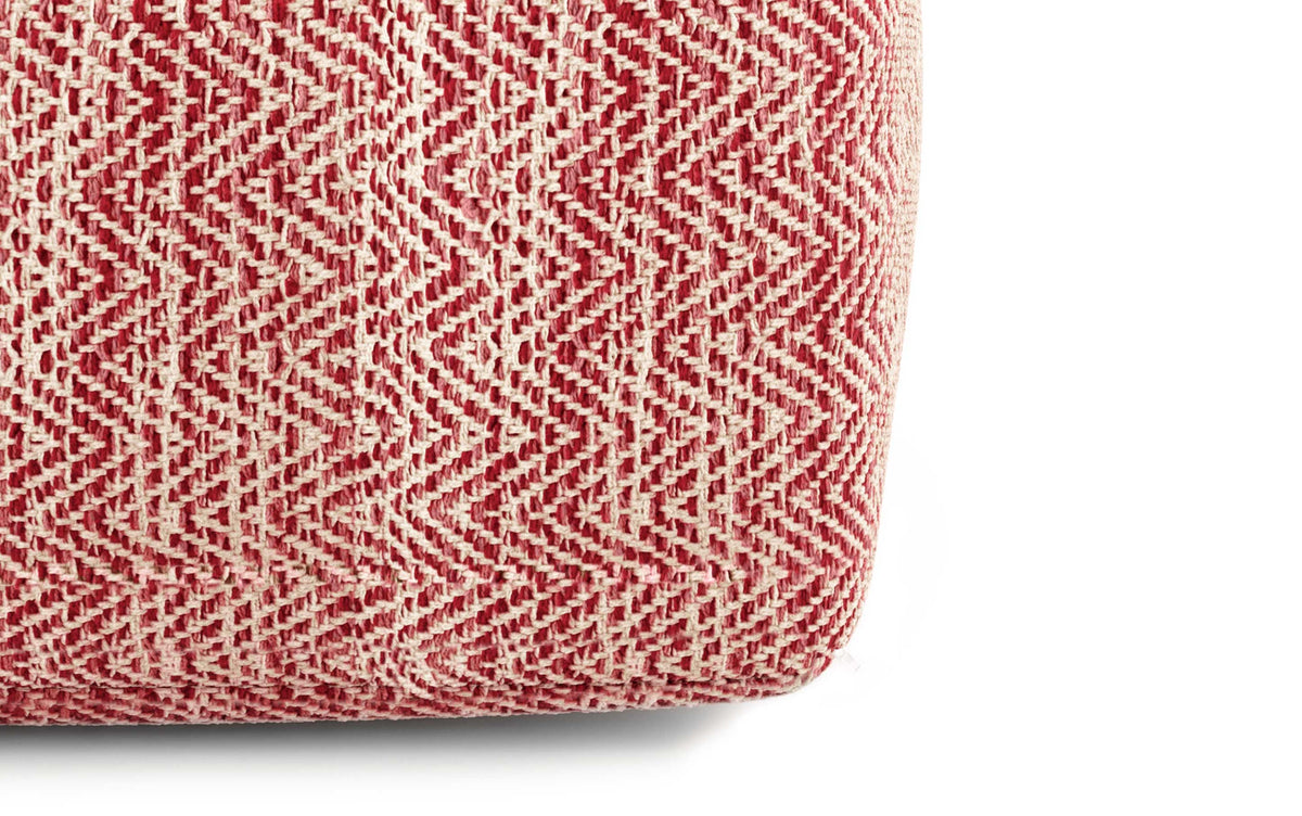 Light Teal | Nate Patterned Square Pouf