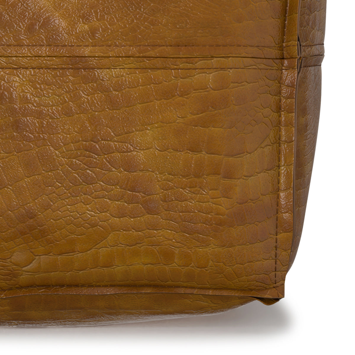 Tan Genuine Leather | Brody Square Pouf in Genuine Leather