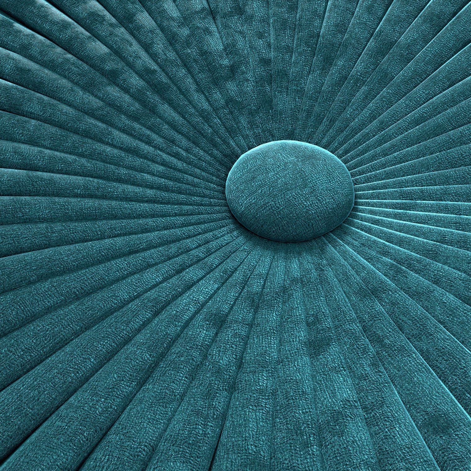 Teal Velvet Fabric |Grafton Velvet Round Pouf