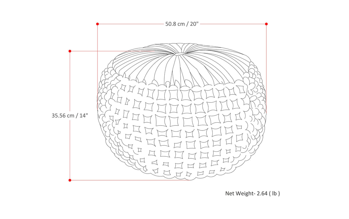 Dark Grey Velvet Fabric  | Renee Velvet Round Pouf