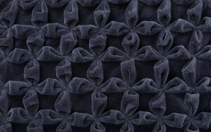 Navy Velvet Fabric | Renee Velvet Round Pouf