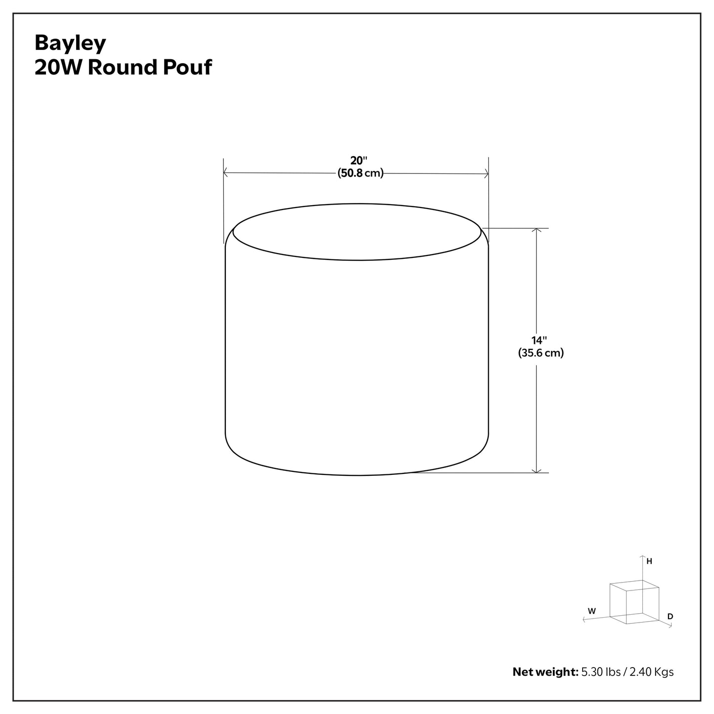 Muted Yellow and Natural | Bayley Round Braided Pouf