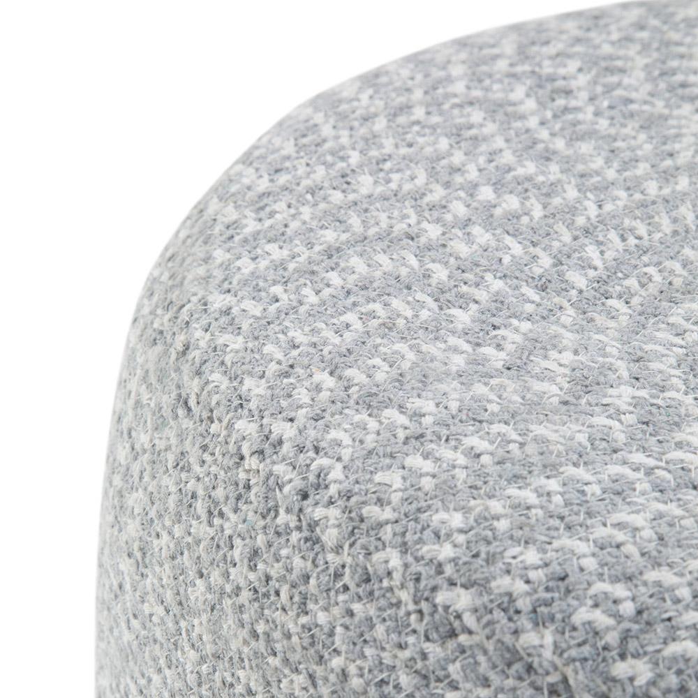 Light Blue/Natural | Bayley Round Braided Pouf