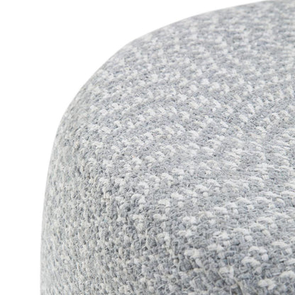 Light Blue/Natural | Bayley Round Braided Pouf