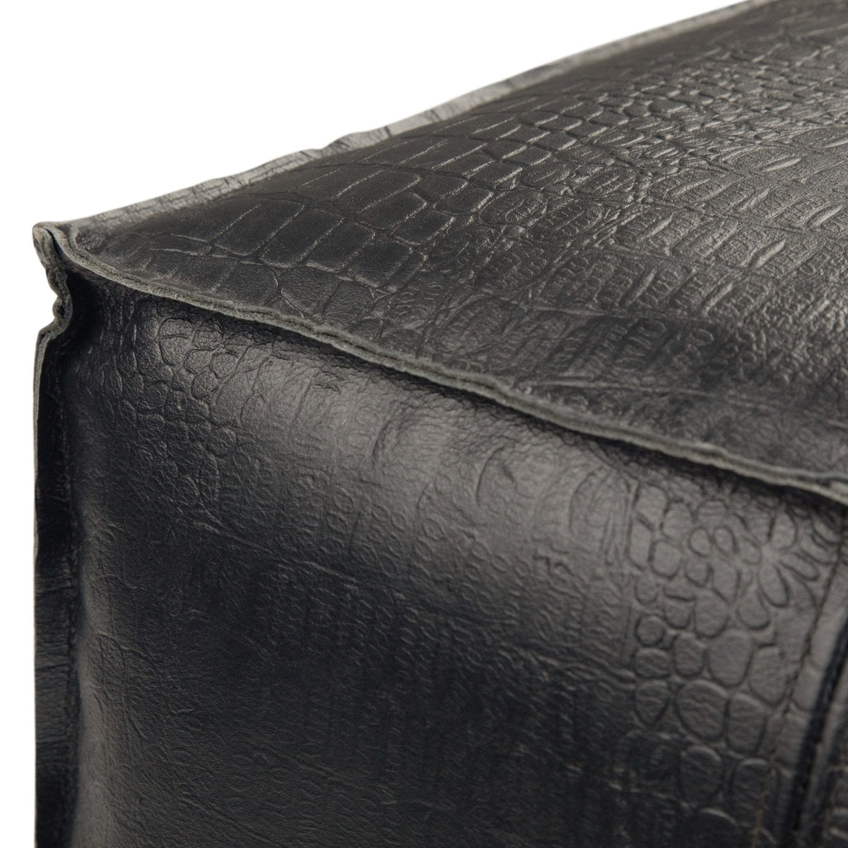 Textured Black | Brody 18 inch Square Pouf
