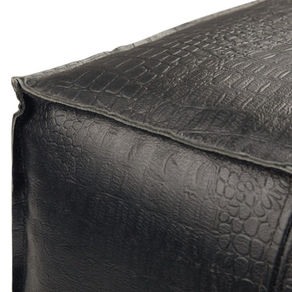 Textured Black | Brody 18 inch Square Pouf