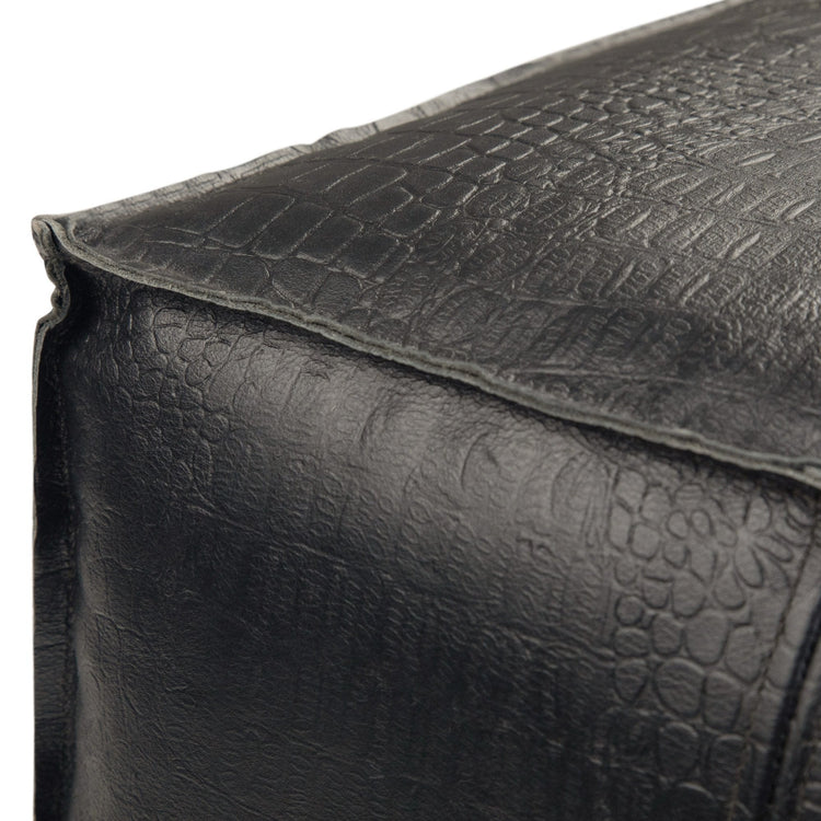 Textured Black | Brody 18 inch Square Pouf